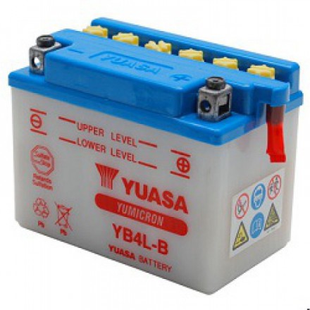 Batterie 12V/4Ah, YB 4L-B 121x71x93 mm batterie standard, pré