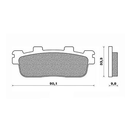 32936 PLAQUETTE DE FREIN NEWFREN POUR KYMCO 125-300 DOWNTOWN 2010> AR (FD0460B MAXISCOOT ORGANIQUE) xxx Info NEWFREN 