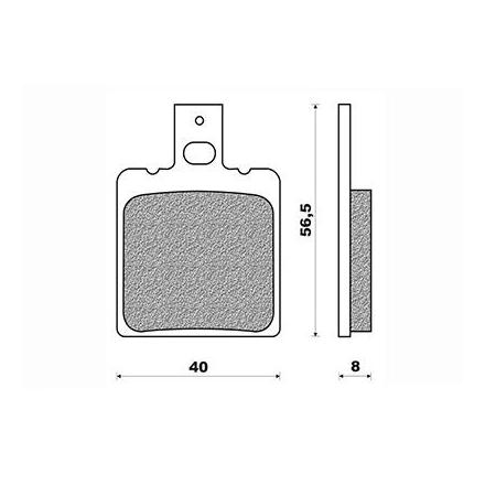 32935 PLAQUETTE DE FREIN NEWFREN POUR PEUGEOT 125 TWEET 2010> AR-APRILIA 125 LEONARDO 1997>1998 AV-YAMAHA 125 TEOS 2000>2003 AV-