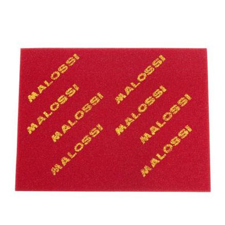 32912 MOUSSE FILTRE A AIR SCOOT MALOSSI DOUBLE DENSITE EPAISSEUR 16mm 400x300mm ROUGE xxx Info MALOSSI 