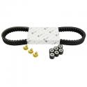 KIT TRANSMISSION (COURROIE, GALETS, GUIDES) ORIGINE PIAGGIO 125 FLY 2006-, LIBERTY 2006- ET4 1998-2005, VESPA LX 2006-, VESPA-S 