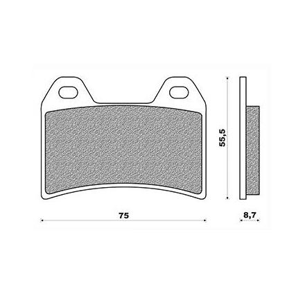 134472 PLAQUETTE DE FREIN AVANT NEWFREN POUR APRILIA 1000 RSV 1998>2013, 1000 TUONO V4R 2011>2014, BMW 800 F R 2009>2014, KTM 69