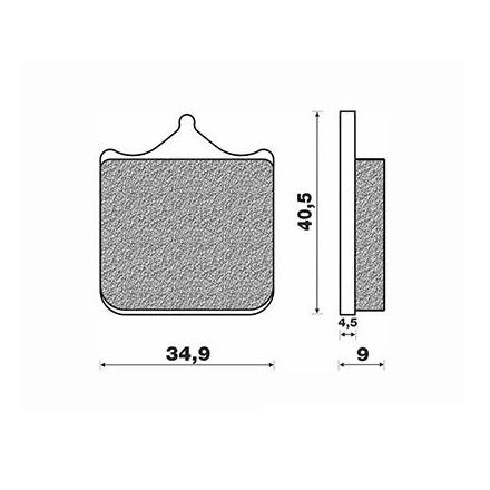 134483 PLAQUETTE DE FREIN AVANT NEWFREN POUR BMW 1000 S R 2013>2018, 1000 S RR 2009>2018 (40.5mm-35mm-9mm) SPORT METAL FRITTE 