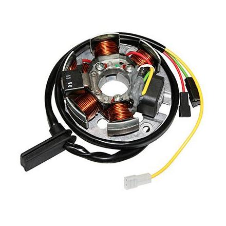 136268 STATOR ALLUMAGE 50 A BOITE ADAPTABLE MINARELLI 50 AM6-MBK 50 X-POWER-YAMAHA 50 TZR-PEUGEOT 50 XPS-RIEJU 50 RS1-APRILIA 50