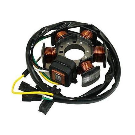 124582 STATOR ALLUMAGE 50 A BOITE ADAPTABLE MINARELLI 50 AM6 (DUCATI, FAISCEAU LONG, SANS PLATINE) -P2R- xxx Info P2R (Motorisé