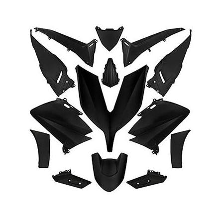 150932 CARROSSERIE-CARENAGE MAXISCOOTER ADAPTABLE YAMAHA 530 TMAX 2015>2016 NOIR MAT (KIT 14 PIECES) xxx Info P2R (Motorisé) 