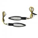 CLIGNOTANT A LED SEQUENTIEL MOTO AVOC SAGATA 24 LEDS BASE ABS TRANSPARENT-NOIR (L 103mm - H 25mm - L 26mm) (HOMOLOGUE CE)