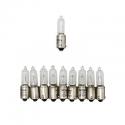 AMPOULE-LAMPE 12V 21W NORME H21W CULOT BAX9S MINI LONG ERGOTS DECALES BLANC (CLIGNOTANT) (x10) -VICMA-