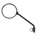 RETROVISEUR UNIVERSEL CYCLO VICMA ROND A COLLIER NOIR DIAM 122mm M8-125 -HOMOLOGUE- -VICMA-