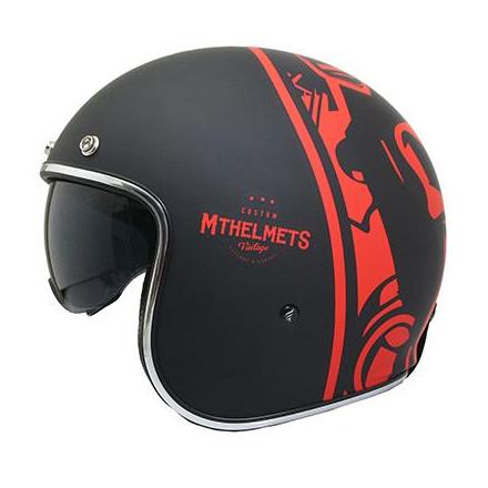 153792 CASQUE JET MT LE MANS 2 SV DIVENIRE NOIR-ROUGE MAT S xxx Info MT 