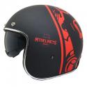 CASQUE JET MT LE MANS 2 SV DIVENIRE NOIR-ROUGE MAT S