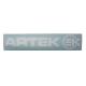 154101 AUTOCOLLANT-STICKER ARTEK BLANC PRECOUPE (PLANCHE 390mm x 90mm AVEC 1 ARTEK et 1 EK) HAUTE QUALITE xxx Info ARTEK 