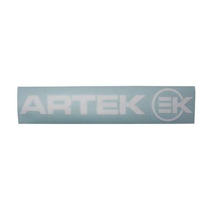 154101 AUTOCOLLANT-STICKER ARTEK BLANC PRECOUPE (PLANCHE 390mm x 90mm AVEC 1 ARTEK et 1 EK) HAUTE QUALITE xxx Info ARTEK 