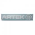 AUTOCOLLANT-STICKER ARTEK BLANC PRECOUPE (PLANCHE 390mm x 90mm AVEC 1 ARTEK et 1 EK) HAUTE QUALITE