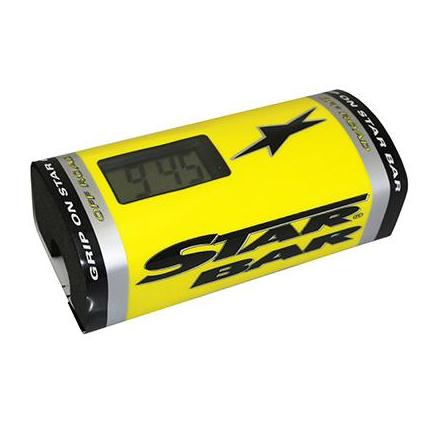 154336 MOUSSE DE GUIDON MOTO CROSS STAR BAR BOOSTER PADS JAUNE AVEC CHRONOMETRE INTEGRE xxx Info ARTEK 