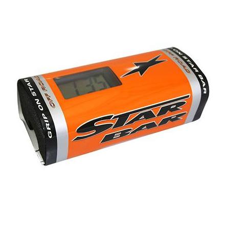 154337 MOUSSE DE GUIDON MOTO CROSS STAR BAR BOOSTER PADS ORANGE AVEC CHRONOMETRE INTEGRE xxx Info ARTEK 