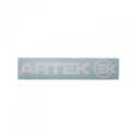 AUTOCOLLANT-STICKER ARTEK BLANC PRECOUPE (PLANCHE 280mm x 60mm AVEC 1 ARTEK Et 1 EK) HAUTE QUALITE