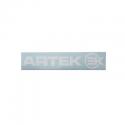 AUTOCOLLANT-STICKER ARTEK BLANC PRECOUPE (PLANCHE 215mm x 45mm AVEC 1 ARTEK et 1 EK) HAUTE QUALITE