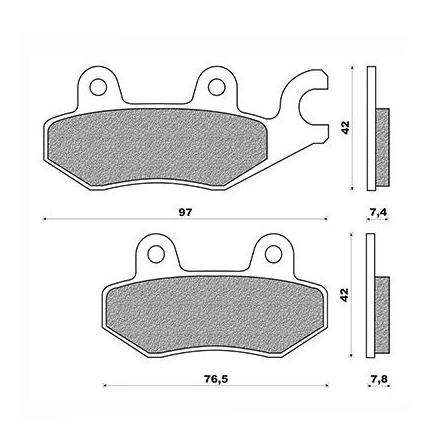 134401 PLAQUETTE DE FREIN NEWFREN POUR TRIUMPH 955-1050 TIGER AR, 900-1200 TROPHY AV, -KAWASAKI 250-300 NINJA AV+AR-YAMAHA 750 S