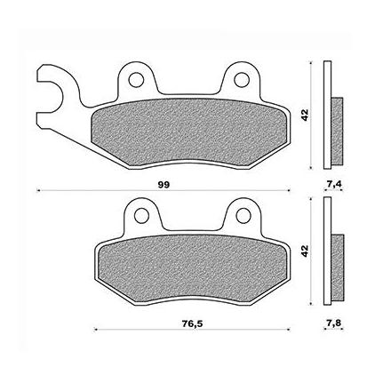 134400 PLAQUETTE DE FREIN NEWFREN POUR TRIUMPH 900-955-1050 SPEED-TRIPLE, 900-1050 TIGER AR-SUZUKI 125-250-500 RM AV-KAWASAKI 30