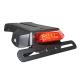 136166 SUPPORT DE PLAQUE-BAVETTE AVEC FEU AR 50 A BOITE-MOTO REPLAY A LEDS ROUGE AVEC SUPPORT DE PLAQUE NOIR -HOMOLOGUE CE- xxx