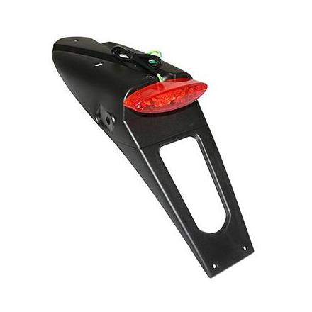 136170 SUPPORT DE PLAQUE-BAVETTE AVEC FEU AR 50 A BOITE-MOTO REPLAY FEU ROUGE A LEDS -HOMOLOGUE CE- xxx Info REPLAY 