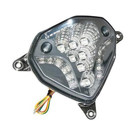 136172 FEU ARRIERE SCOOT ADAPTABLE MBK 50 NITRO 2013>-YAMAHA 50 AEROX 2013> TRANSPARENT A LEDS AVEC CLIGNOTANTS -REPLAY- xxx I