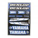 AUTOCOLLANT-STICKER RACING DUNLOP (1 PLANCHE DE 12 AUTOCOLLANTS - 330mmx220mm)