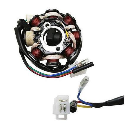 155751 STATOR ALLUMAGE SCOOT ADAPTABLE SCOOT 50 CHINOIS 4T GY6,139QMB-PEUGEOT 50 KISBEE, V-CLIC 4T-KYMCO 50 AGILITY 4T-SYM 50 OR