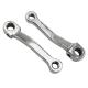 156212 MANIVELLE CYCLO ADAPTABLE GAUCHE + DROIT (ENTRAXE 130 mm) ACIER CHROME (PAIRE) xxx Info 