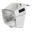 PHARE-PROJECTEUR CYCLO ADAPTABLE PEUGEOT 103 MVL, VOGUE CHROME (COMPLET) -SELECTION P2R-