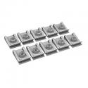 AGRAFE-ECROU TOLE CARROSSERIE DIAM 6mm (SACHET DE 10 PIECES) -P2R-