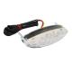 157863 FEU ARRIERE OVALE A LEDS MOTO ADAPTABLE AJP 50 PR2, 125 PR3-PR4, 250 PR5-DAELIM 125 BESBI BLANC -SELECTION P2R- xxx Inf