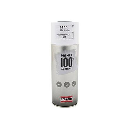 149898 APPRET-FOND DE PREPARATION AREXONS ACRYLIQUE 100 PRO UNIVERSEL ANTI-ROUILLE GRIS spray 400 ml (3653) xxx Info 