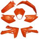 CARROSSERIE-CARENAGE 50 A BOITE ADAPTABLE RIEJU 50 MRT 2009-, MRT ENDURO 2009-, MRT PRO 2009-, MRT SM 2009- ORANGE BRILLANT (KIT