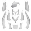 CARROSSERIE-CARENAGE MAXISCOOTER ADAPTABLE YAMAHA 500 TMAX 2001-2007 BLANC BRILLANT -STYLE ORIGINE- (KIT 12 PIECES) -P2R-