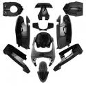 CARROSSERIE-CARENAGE SCOOT ADAPTABLE PEUGEOT 50 VIVACITY 3 2008- NOIR BRILLANT (KIT 10 PIECES) -P2R-