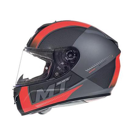 149631 CASQUE INTEGRAL MT RAPIDE OVERTAKE GRIS-ROUGE MAT XL (CALOTTE FIBRE SIMPLE ECRAN PINLOCK READY) xxx Info MT 