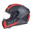 CASQUE INTEGRAL MT RAPIDE OVERTAKE GRIS-ROUGE MAT XL (CALOTTE FIBRE SIMPLE ECRAN PINLOCK READY)