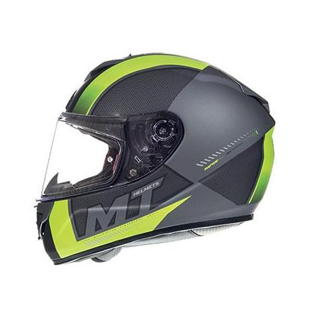 149624 CASQUE INTEGRAL MT RAPIDE OVERTAKE GRIS-JAUNE FLUO MAT L (CALOTTE FIBRE SIMPLE ECRAN PINLOCK READY) xxx Info MT 