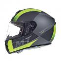 CASQUE INTEGRAL MT RAPIDE OVERTAKE GRIS-JAUNE FLUO MAT L (CALOTTE FIBRE SIMPLE ECRAN PINLOCK READY)