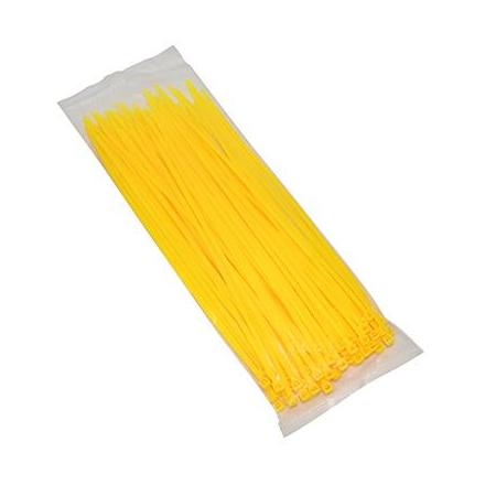 144131 COLLIER DE SERRAGE NYLON TYPE RILSAN 3,6x250mm JAUNE FLUO (VENDU PAR 100) xxx Info P2R (Motorisé) 