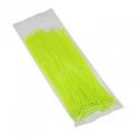 COLLIER DE SERRAGE NYLON TYPE RILSAN 2,5x200mm VERT FLUO (VENDU PAR 100) -P2R-