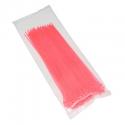 COLLIER DE SERRAGE NYLON TYPE RILSAN 2,5x200mm ROSE FLUO (VENDU PAR 100) -P2R-