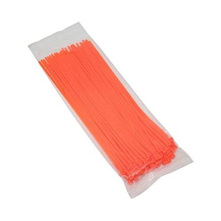 144132 COLLIER DE SERRAGE NYLON TYPE RILSAN 3,6x250mm ORANGE FLUO (VENDU PAR 100) xxx Info P2R (Motorisé) 