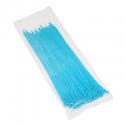 COLLIER DE SERRAGE NYLON TYPE RILSAN 2,5x200mm BLEU FLUO (VENDU PAR 100) -P2R-