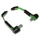 143908 PROTECTION DE LEVIER REPLAY RR ALU AVEC EMBOUTS NOIR-VERT (POUR TOUS TYPES DE GUIDON 13 ET 17MM) (PAIRE) xxx Info REPLAY 