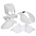 CARROSSERIE-CARENAGE SCOOT ADAPTABLE PEUGEOT 50 TKR, TREKKER 2007- BLANC BRILLANT (KIT 7 PIECES) -P2R-