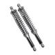 8887 AMORTISSEUR CYCLO REGLABLE CHROME (ENTRAXE 360mm) DIAMETRE FIXATION SUPERIEUR 10mm ET INFERIEUR 8mm(PAIRE) -SELECTION P2R-