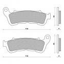 PLAQUETTE DE FREIN NEWFREN POUR SUZUKI 125 BURGMAN 2007-2013 AV, 200 BURGMAN 2007-2013 AV - HONDA 300 FORZA 2012- AV, 125 SH 200